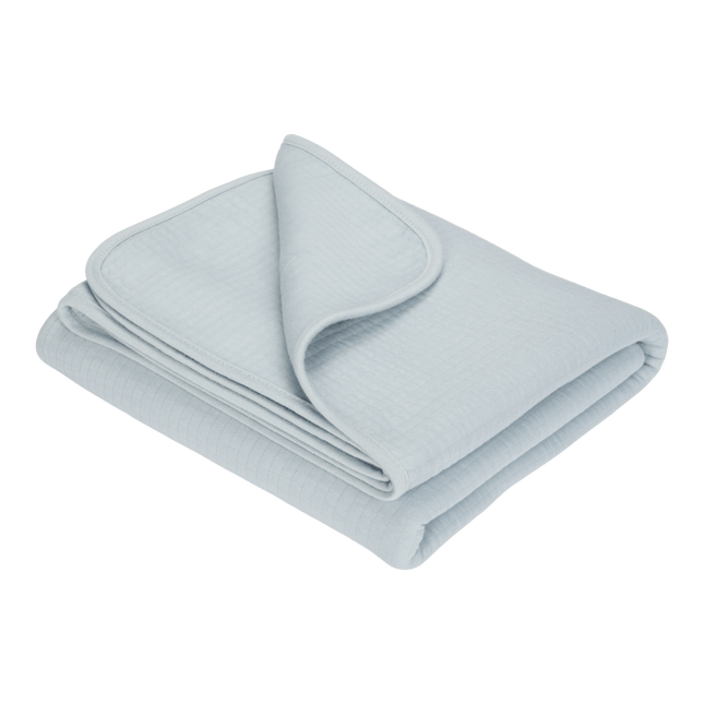 Little Dutch Ledikantdeken Zomer Pure Soft Blue - Little Dutch - Babywinkel - 8718734811152