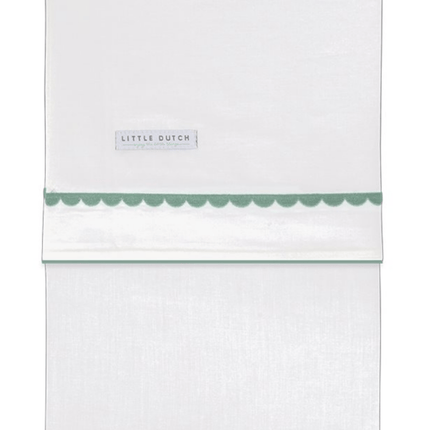 Little Dutch Ledikantlaken Geborduurd Rounded Mint - Little Dutch - Babywinkel - 8720168531940