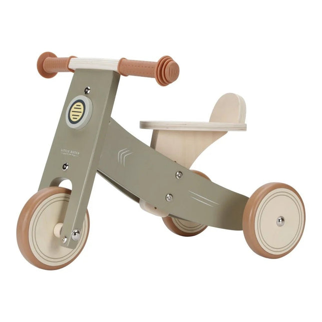 Little Dutch Loopfiets Driewieler Olive koop je bij Babywinkel