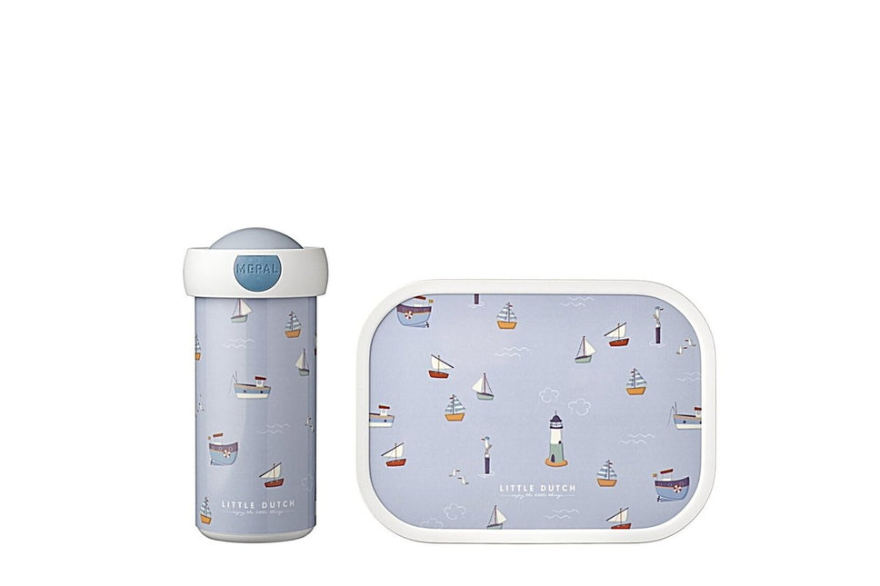 Little Dutch Lunchset Campus Schoolbeker+Lunchbox Sailors Bay - Little Dutch - Babywinkel - 8720294016526