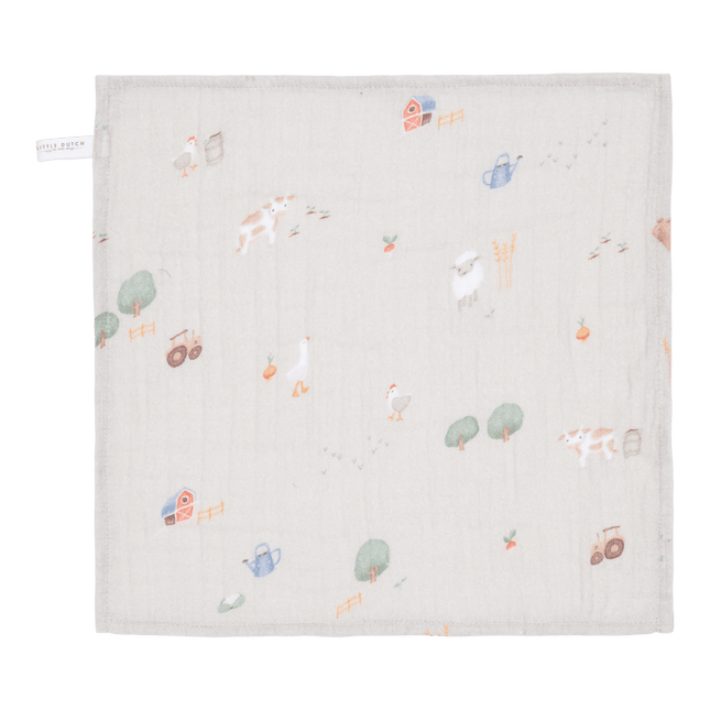 Little Dutch Monddoekje Little Farm Olive - Little Dutch - Babywinkel - 8720847024091