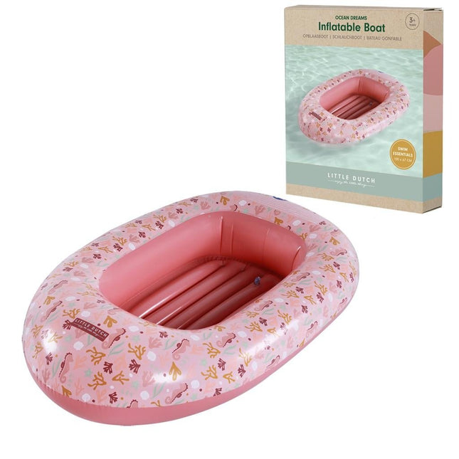 Little Dutch Opblaasboot Ocean Dreams Pink 100X67cm koop je bij Babywinkel