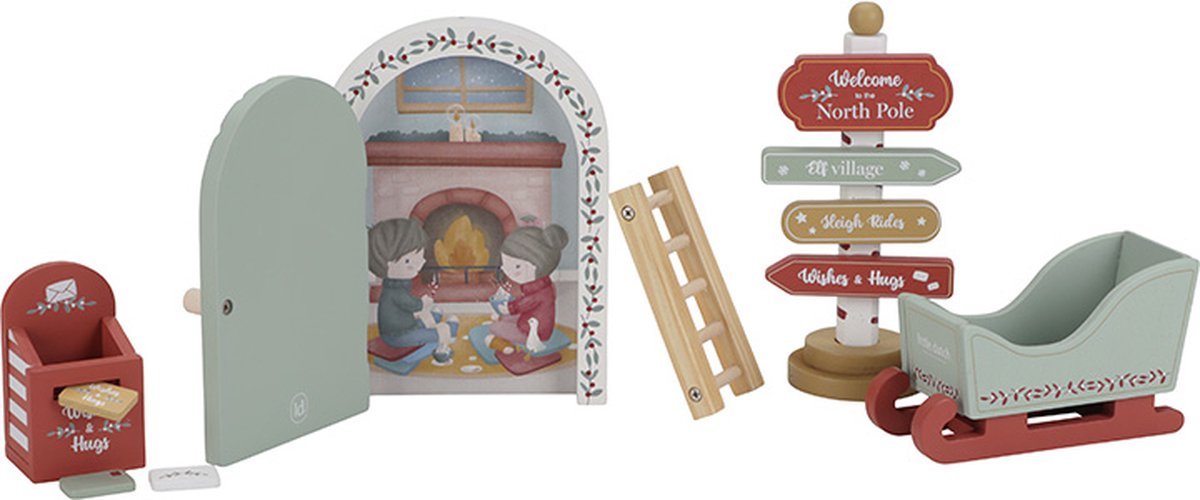 Little Dutch Pop Up Speelgoed Kerstdeurtje - Little Dutch - Babywinkel - 8713291448711