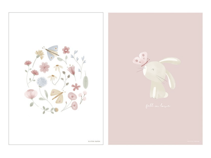 Little Dutch Poster A3 Flowers & Butterflies - Babywinkel - 8720629650975