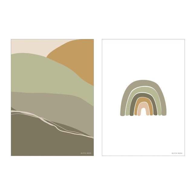 Little Dutch Poster A3 Horizon Olive - Little Dutch - Babywinkel - 8720168534187