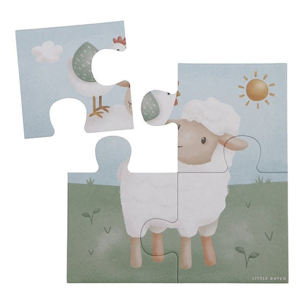 Little Dutch Puzzel 4 In 1 Little Farm - Little Dutch - Babywinkel - 8713291771536