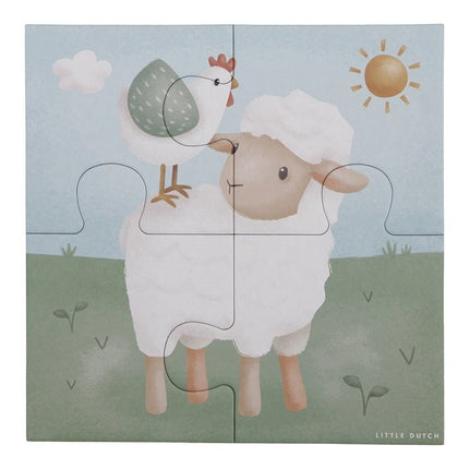 Little Dutch Puzzel 4 In 1 Little Farm - Little Dutch - Babywinkel - 8713291771536