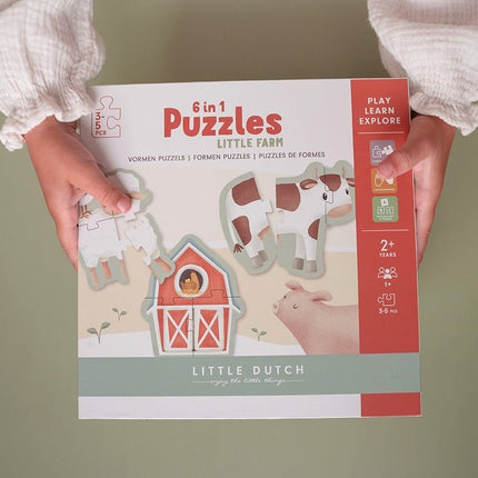 Little Dutch Puzzel 6 In 1 Little Farm - Babywinkel - 8713291771482