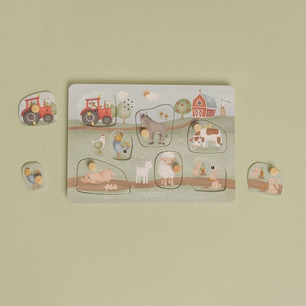 Little Dutch Puzzel Geluid Little Farm - Little Dutch - Babywinkel - 8713291771406