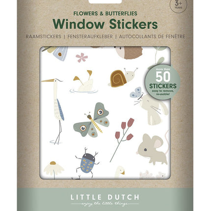 Little Dutch Raamstickers Flowers & Butterflies 5 Delig - Little Dutch - Babywinkel - 8714274120051