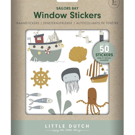 Little Dutch Raamstickers Sailors Bay 5 Delig - Little Dutch - Babywinkel - 8714274120044