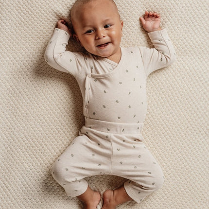 Little Dutch Romper Green Leaves Overslag Lange Mouw - Little Dutch - Babywinkel - 8720986873475