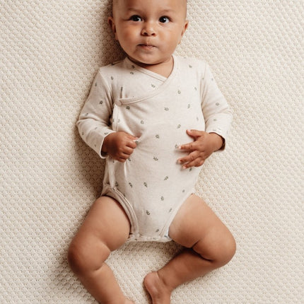 Little Dutch Romper Green Leaves Overslag Lange Mouw - Little Dutch - Babywinkel - 8720986873475