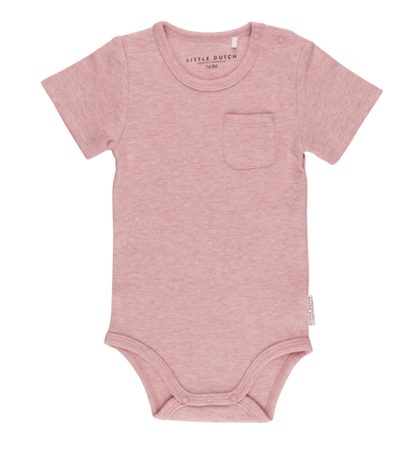 Little Dutch Romper Met Korte Mouwen Pink Melange - Little Dutch - Babywinkel - 8719128176628