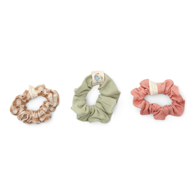 Little Dutch Scrunchie Warm Rose/Brown Check/Green 3St koop je bij Babywinkel