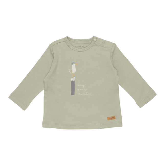 Little Dutch Shirt Lange Mouw Seagull Olive - Little Dutch - Babywinkel - 8720168539014
