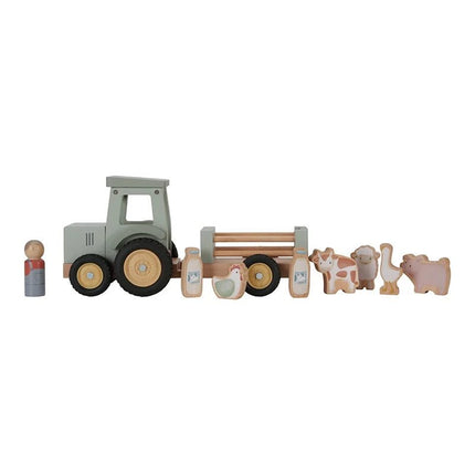 Little Dutch Speelgoed Auto Tractor met Trailer Little Farm - Little Dutch - Babywinkel - 8713291771499