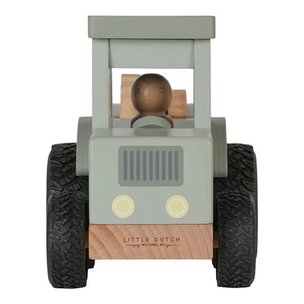 Little Dutch Speelgoed Auto Tractor met Trailer Little Farm - Little Dutch - Babywinkel - 8713291771499