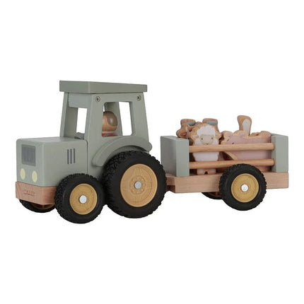 Little Dutch Speelgoed Auto Tractor met Trailer Little Farm - Little Dutch - Babywinkel - 8713291771499