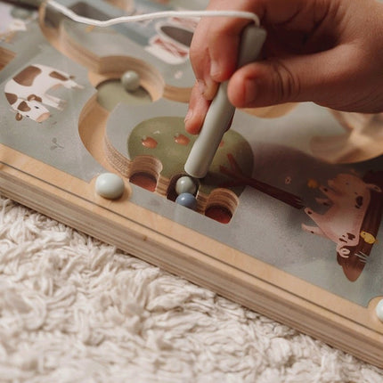 Little Dutch Spelletje Magnetisch Doolhof Little Farm - Little Dutch - Babywinkel - 8713291771642