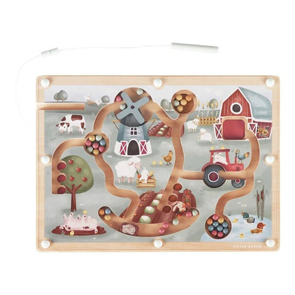 Little Dutch Spelletje Magnetisch Doolhof Little Farm - Little Dutch - Babywinkel - 8713291771642
