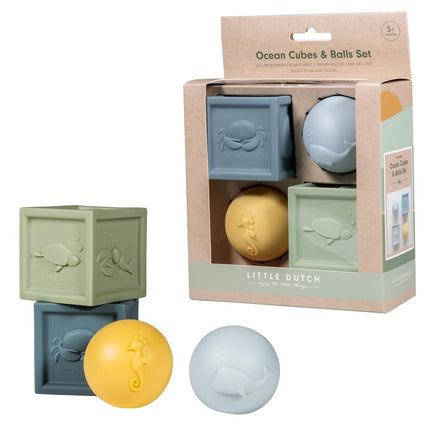 Little Dutch Stapeltoren Ocean Blokken en Ballen Set 4 Delig - Little Dutch - Babywinkel - 8712051082011