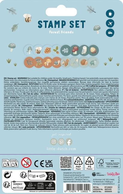 Little Dutch Stempelset Forest Friends 12St koop je bij Babywinkel