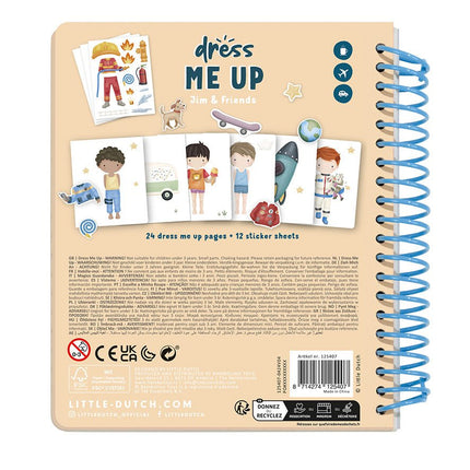 Little Dutch Stickerboek Aankleedboek Jim En Friends - Little Dutch - Babywinkel - 8714274125407