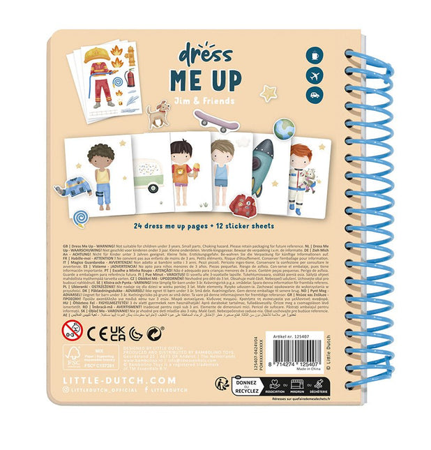 Little Dutch Stickerboek Aankleedboek Jim En Friends - Little Dutch - Babywinkel - 8714274125407