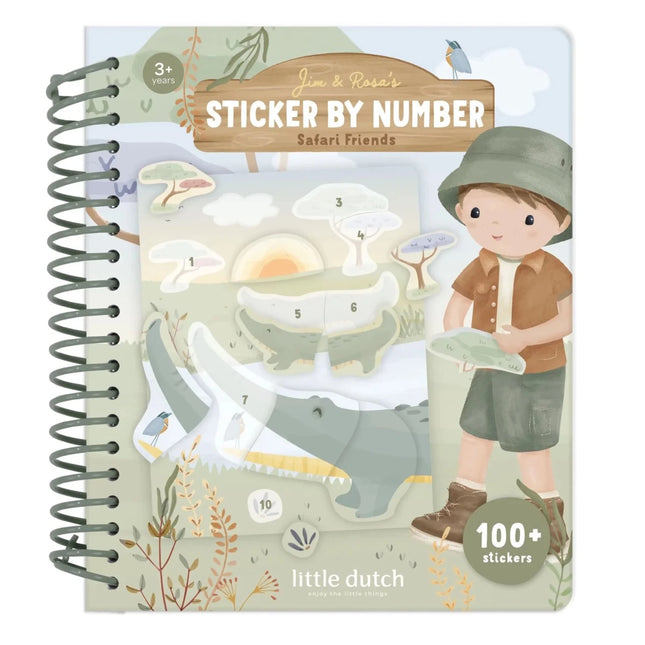 Little Dutch Stickerboek Op Nummer Jim Safari Fiends koop je bij Babywinkel