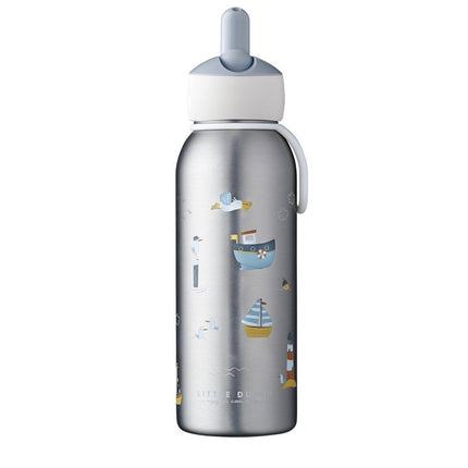 Little Dutch Thermosfles Flip - Up Campus 350ml Sailors Bay - Little Dutch - Babywinkel - 8720294016564