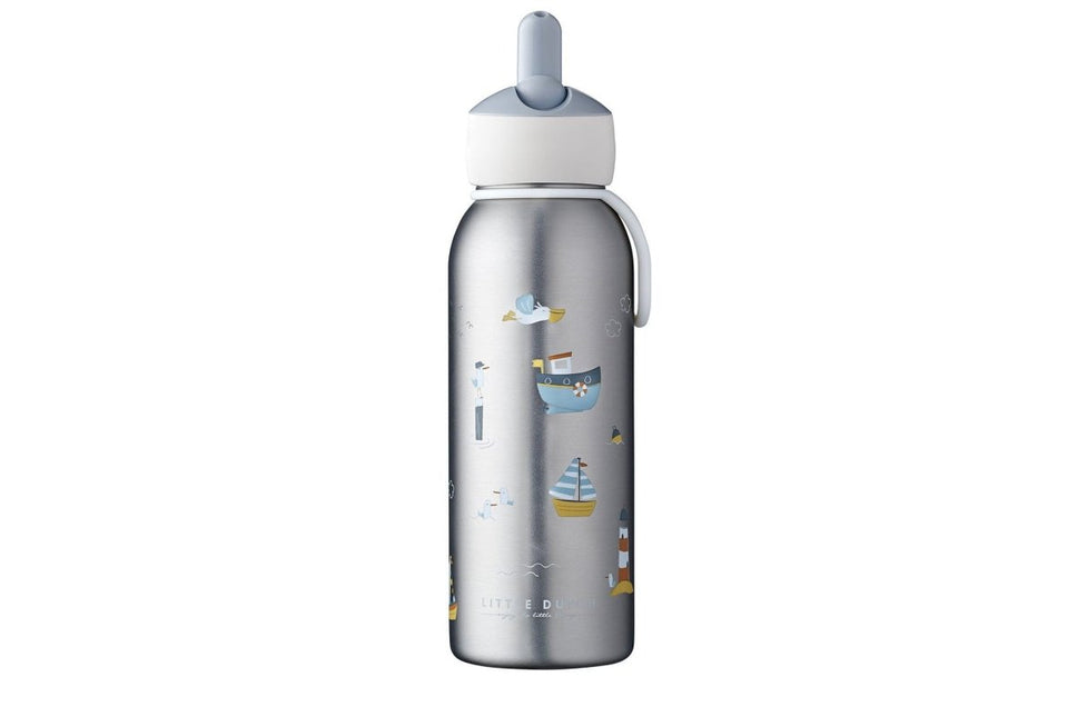 Little Dutch Thermosfles Flip - Up Campus 350ml Sailors Bay koop je bij Babywinkel