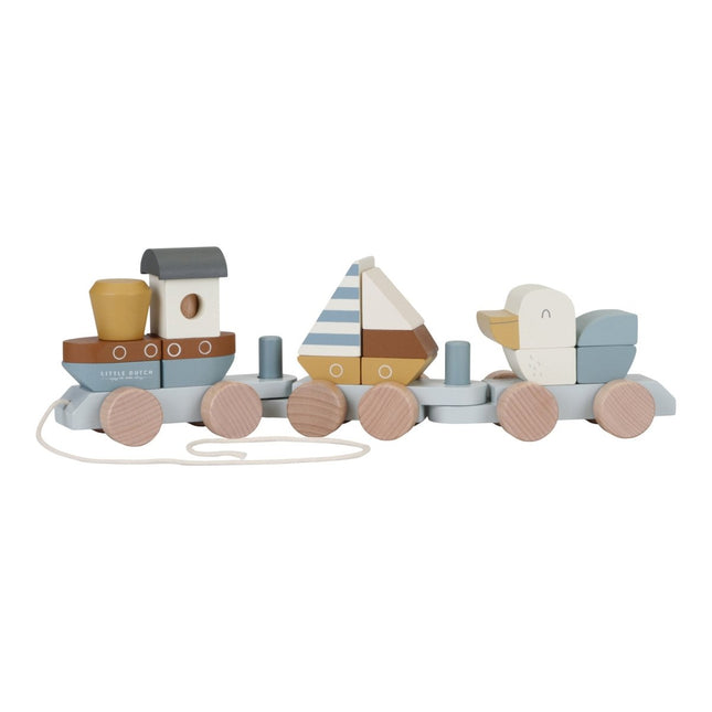 Little Dutch Trekfiguur Blokkentrein Sailors Bay - Little Dutch - Babywinkel - 8713291770683