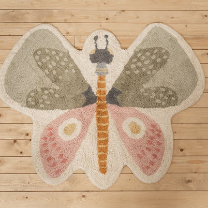 Little Dutch Vloerkleed Vlinder 94X110 cm koop je bij Babywinkel