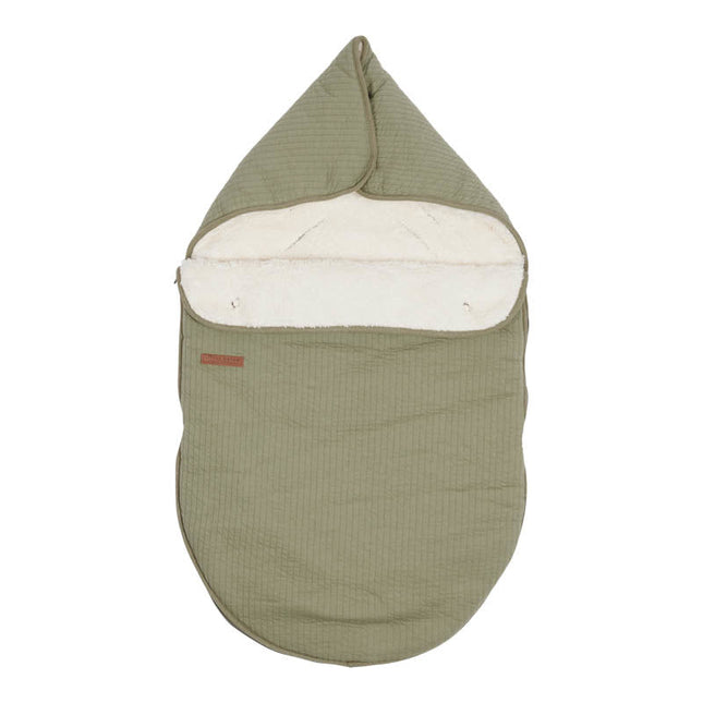 Little Dutch Voetenzak Autostoeltje 0+ Pure Olive - Little Dutch - Babywinkel - 8720168535580