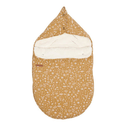 Little Dutch Voetenzak Autostoeltje 0+ Wild Flowers Ochre 0 mnd - Little Dutch - Babywinkel - 8720168533500