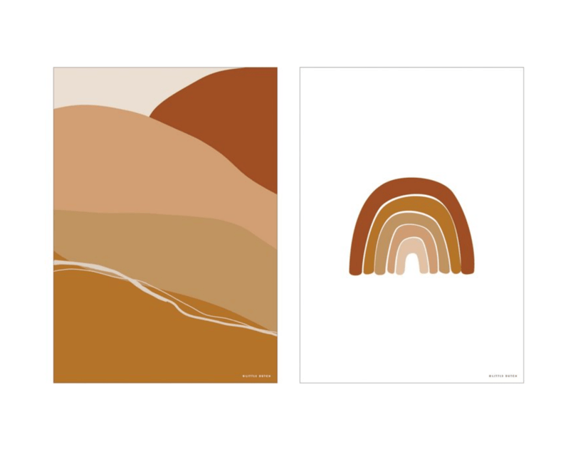 Little Dutch Wanddecoratie Poster A3 Horizon Rust koop je bij Babywinkel