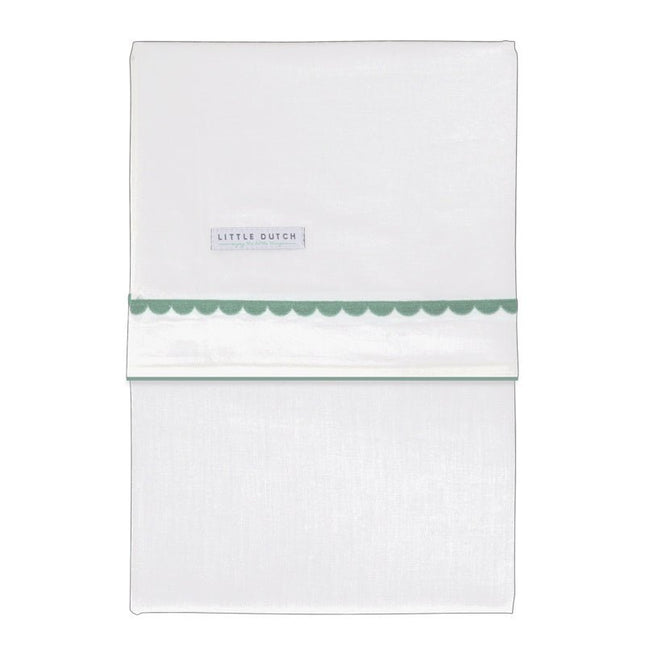 Little Dutch Wieglaken Rounded Geborduurd Mint - Little Dutch - Babywinkel - 8720168531957