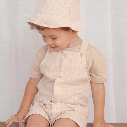 Little Dutch Zonnehoedje Baby Reversible Sand Stripes/Beige - Little Dutch - Babywinkel - 8720847028006