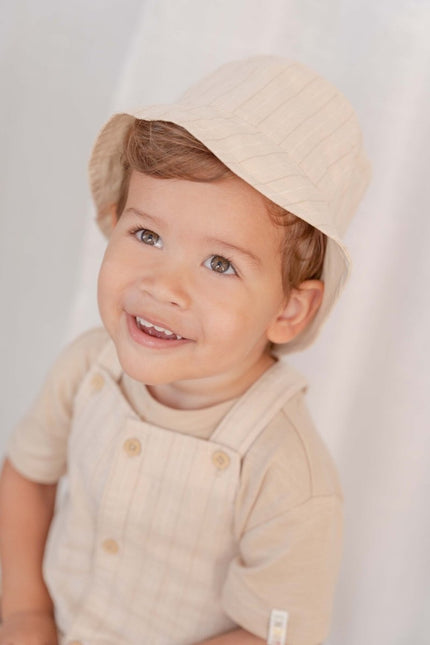 Little Dutch Zonnehoedje Baby Reversible Sand Stripes/Beige - Little Dutch - Babywinkel - 8720847028006