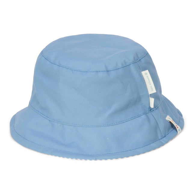 Little Dutch Zonnehoedje Baby Stripes Ocean Blue Omkeerbaar - Babywinkel - 8721122573945