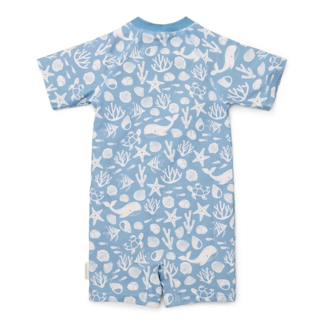 Little Dutch Zwempak Kind Korte Mouwen Sea Life Ocean Blue - Babywinkel - 8721122572788