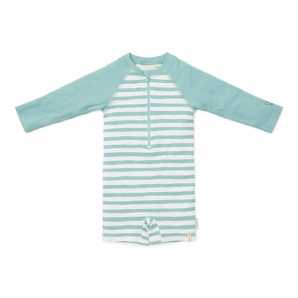 Little Dutch Zwempak Kind Lange Mouwen Stripes Surf Blue - Babywinkel - 8721122572740