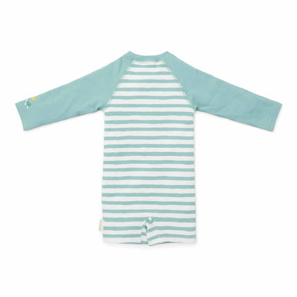 Little Dutch Zwempak Kind Lange Mouwen Stripes Surf Blue - Babywinkel - 8721122572740