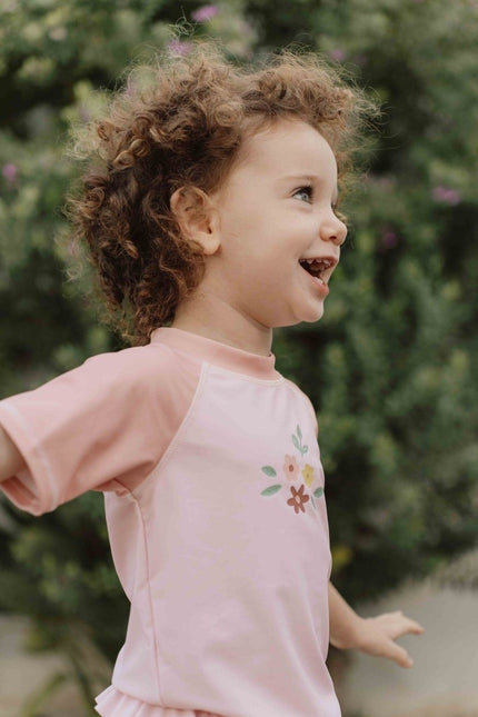 Little Dutch Zwemshirt Kind Korte Mouwen Flower Pink - Little Dutch - Babywinkel - 8720986872317