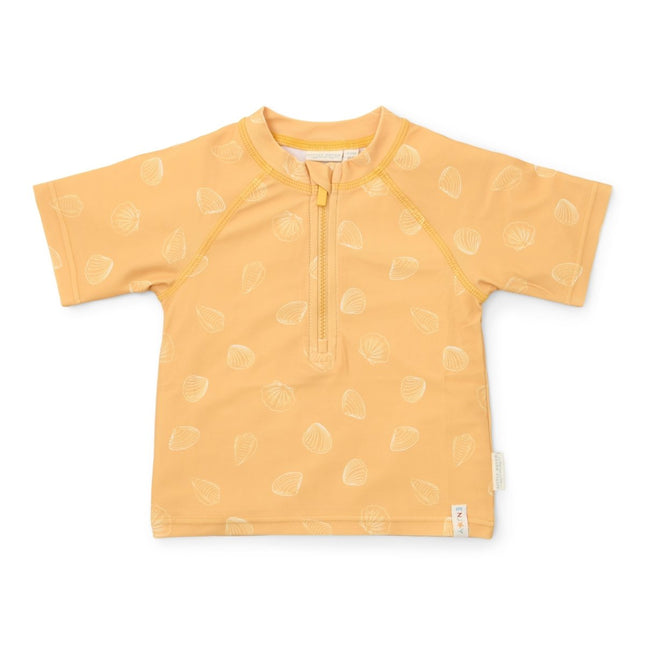 Little Dutch Zwemshirt Kind Korte Mouwen Seashells Sunny Yellow - Babywinkel - 8721122573228