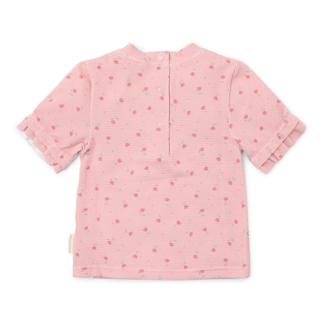 Little Dutch Zwemshirt Kind Korte Mouwen Sunny Flowers Blush - Babywinkel - 8721122574317