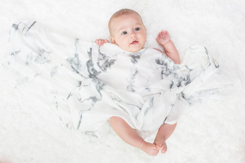 Lulujo Hydrofiele Doek Marble 120x120cm - Lulujo - Babywinkel - 628233451385