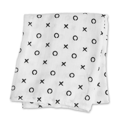 Lulujo Hydrofiele Doek Met Muts En Sticker Hugs & Kisses - Lulujo - Babywinkel - 628233456427