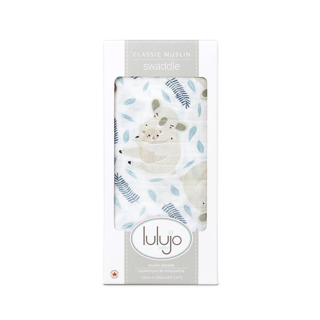 Lulujo Hydrofiele Doek Modern Koala Katoen 120x120cm - Lulujo - Babywinkel - 628233454676